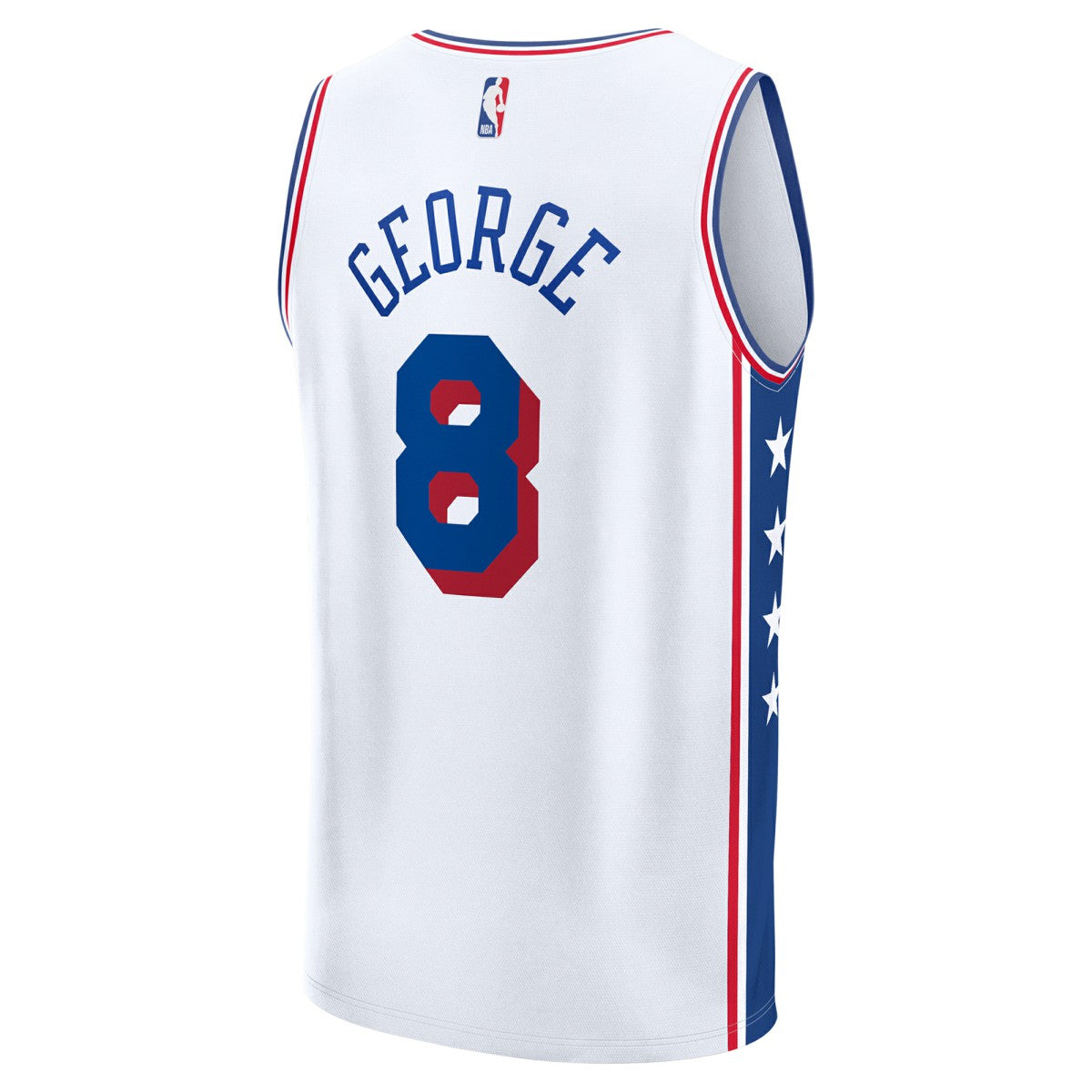 Fanatics Paul George Philadelphia 76ers Youth Fast Break Replica Player Jersey Association Edition White