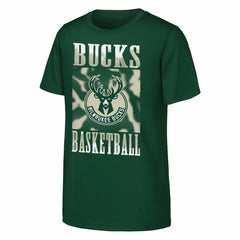 Milwaukee Bucks Youth Garage Hero T-Shirt Hunter Green