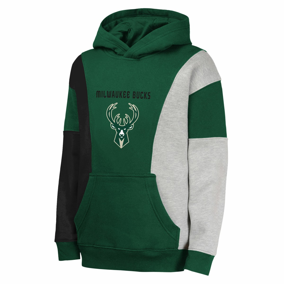 Milwaukee Bucks Youth Ace In the Hole Pullover Hoodie Hunter Green