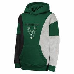 Milwaukee Bucks Youth Ace In the Hole Pullover Hoodie Hunter Green