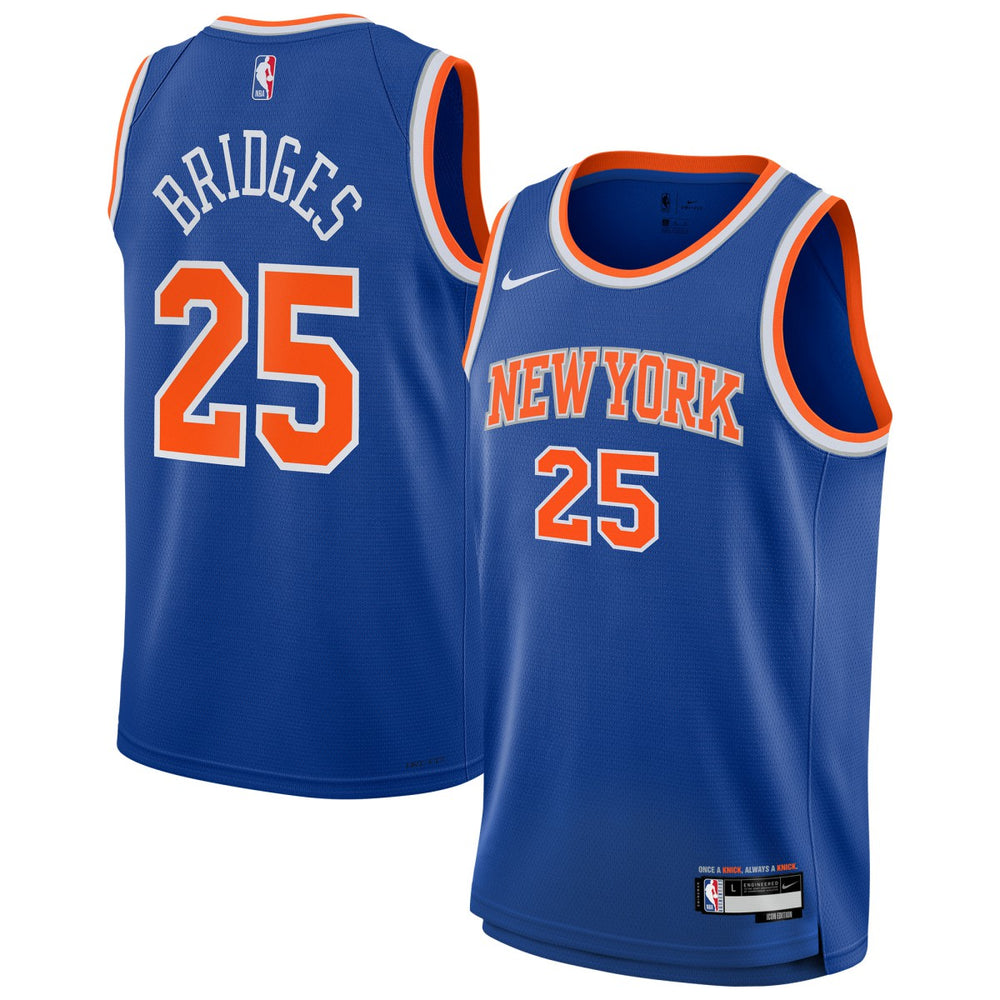 Nike Mikal Bridges New York Knicks Youth Swingman Jersey Icon Edition Blue