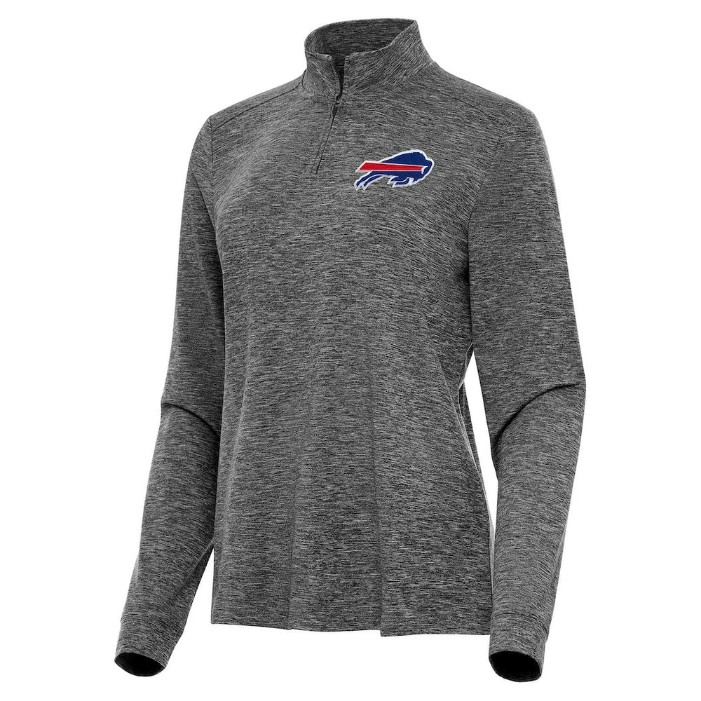 Buffalo Bills Antigua Women's Mentor Quarter-Zip Jacket - Heather Black - NFL
