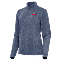 Buffalo Bills Antigua Women's Mentor Quarter-Zip Jacket - Heather Navy - NFL
