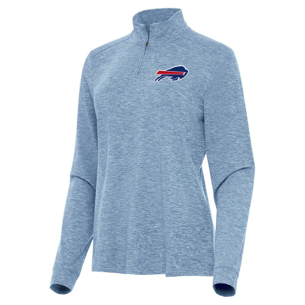 Buffalo Bills Antigua Women's Mentor Quarter-Zip Jacket - Heather Blue - NFL