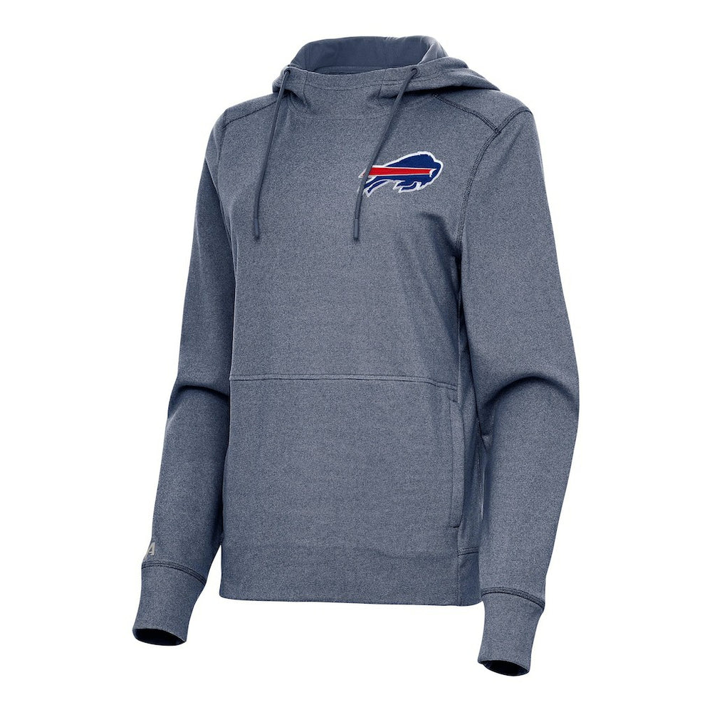 Buffalo Bills Antigua Women's Justice Pullover Hoodie - Heather Navy - NFL