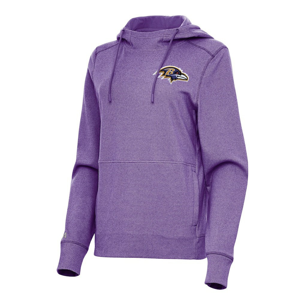Baltimore Ravens Antigua Women's Justice Pullover Hoodie - Heather Purple - NFL