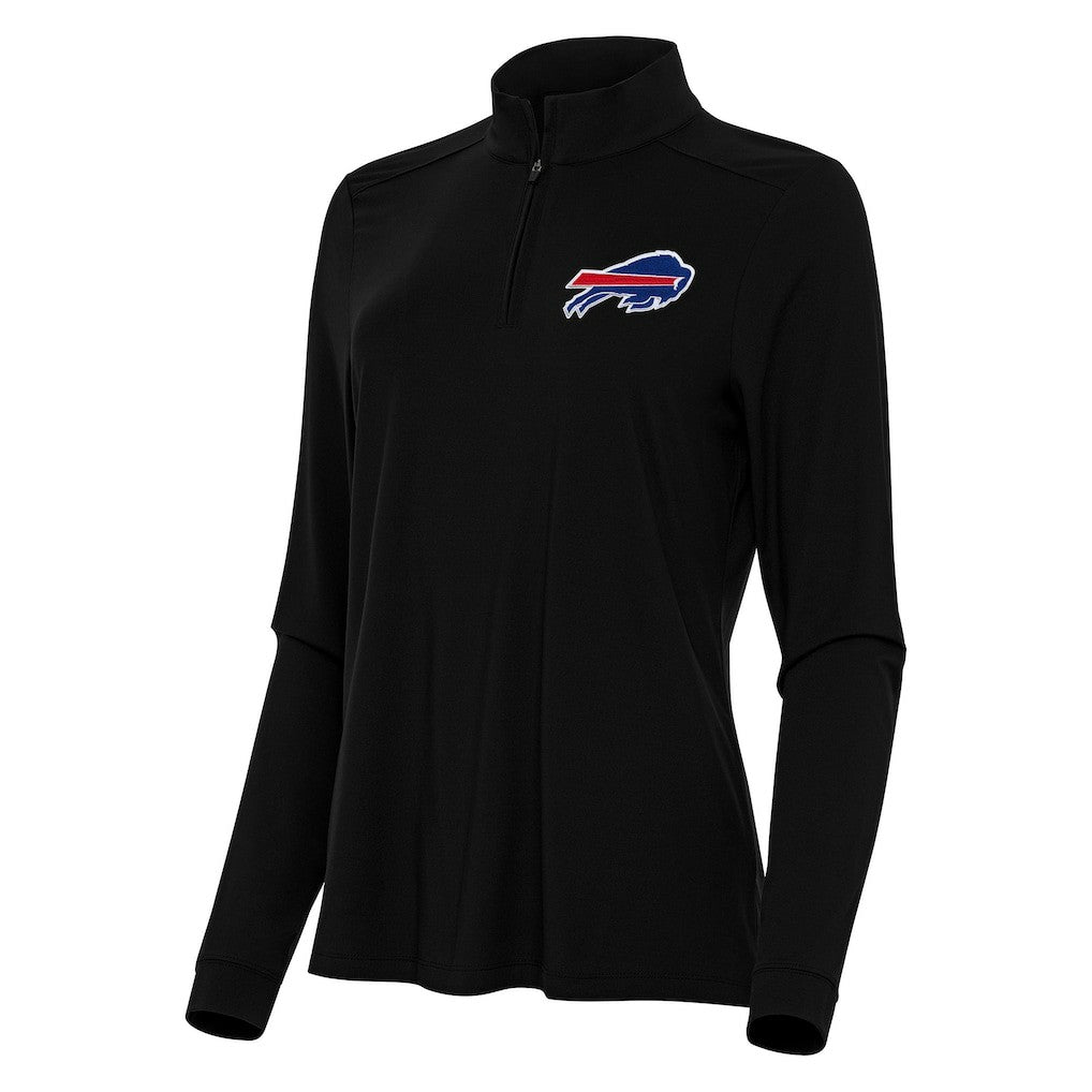 Buffalo Bills Antigua Women's Intent Quarter-Zip Sweatshirt - Black - NFL