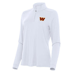 Washington Commanders Antigua Women's Intent Quarter-Zip Sweatshirt - White - NFL
