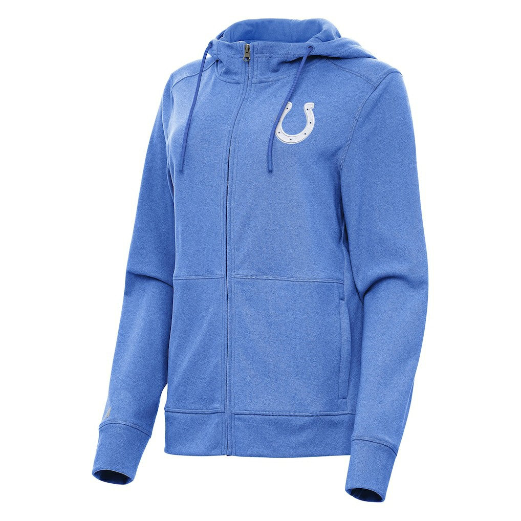 Indianapolis Colts Antigua Women's Seeker Full-Zip Hoodie Jacket - Heather Royal - NFL