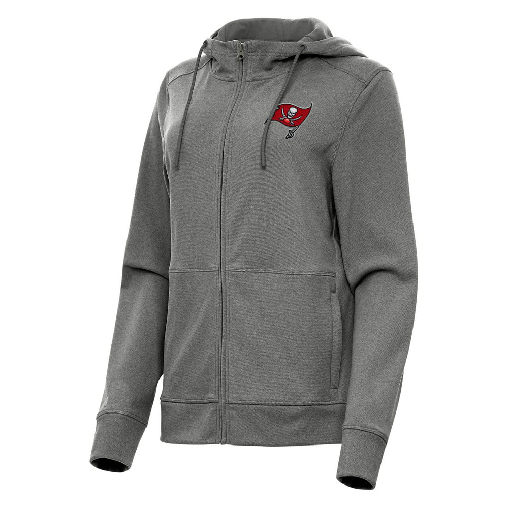 Tampa Bay Buccaneers Antigua Women's Seeker Full-Zip Hoodie Jacket - Heather Charcoal - NFL