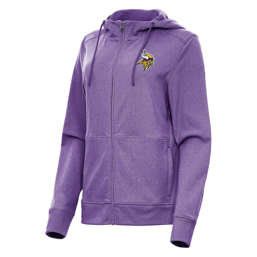 Minnesota Vikings Antigua Women's Seeker Full-Zip Hoodie Jacket - Heather Purple - NFL