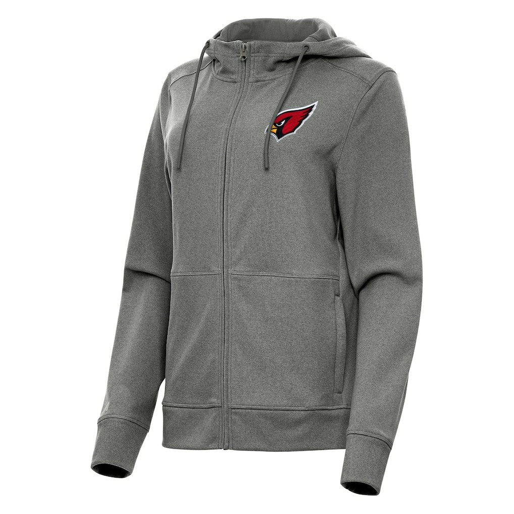 Arizona Cardinals Antigua Women's Seeker Full-Zip Hoodie Jacket - Heather Charcoal - NFL