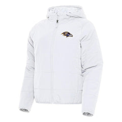Baltimore Ravens Antigua Women's Universe Full-Zip Hoodie Jacket - White - NFL