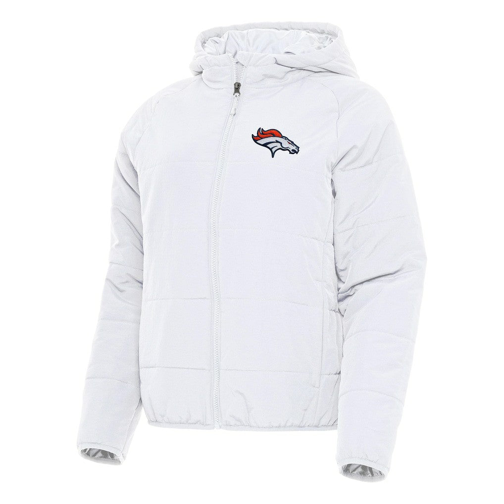 Denver Broncos Antigua Women's Universe Full-Zip Hoodie Jacket - White - NFL