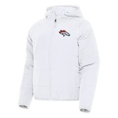 Denver Broncos Antigua Women's Universe Full-Zip Hoodie Jacket - White - NFL