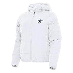 Dallas Cowboys Antigua Women's Universe Full-Zip Hoodie Jacket - White - NFL