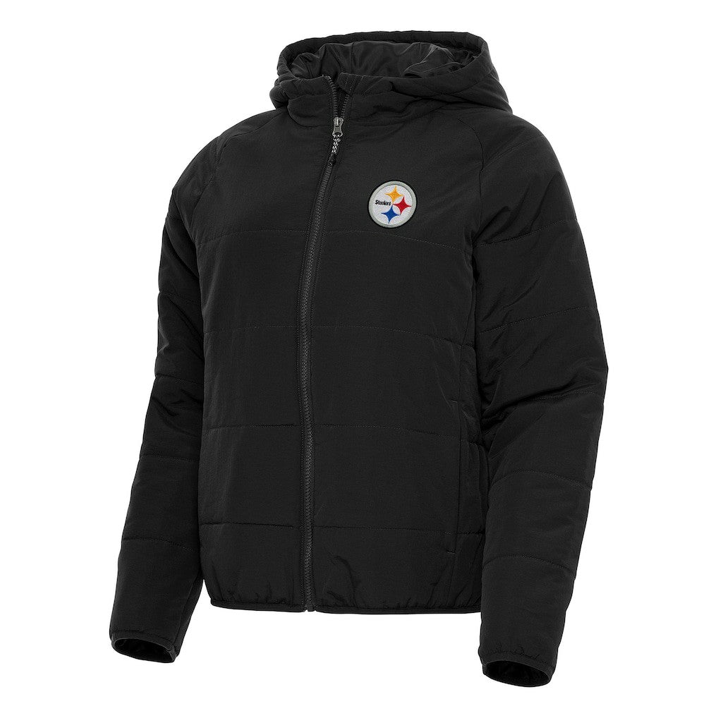Pittsburgh Steelers Antigua Women's Universe Full-Zip Hoodie Jacket - Black - NFL