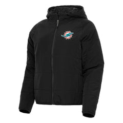 Miami Dolphins Antigua Women's Universe Full-Zip Hoodie Jacket - Black - NFL