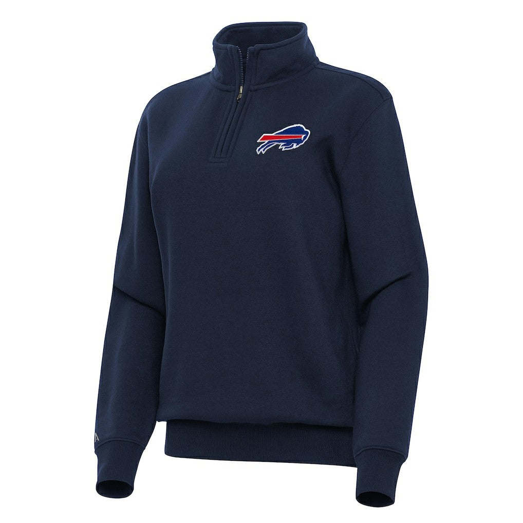Buffalo Bills Antigua Women's Victory Quarter-Zip Top - Navy - NFL