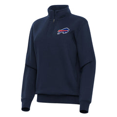 Buffalo Bills Antigua Women's Victory Quarter-Zip Top - Navy - NFL