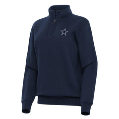 Dallas Cowboys Antigua Women's Victory Quarter-Zip Top - Navy - NFL
