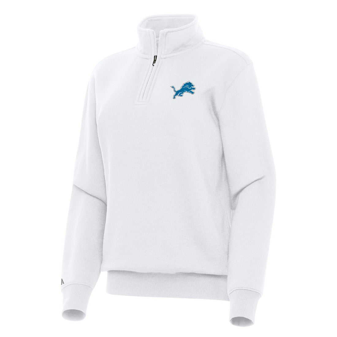 Detroit Lions Antigua Women's Victory Quarter-Zip Top - White - NFL