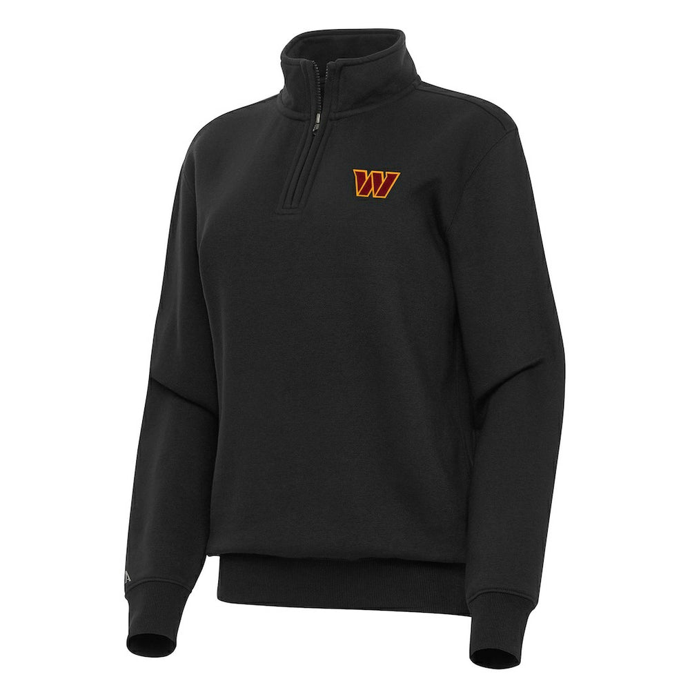 Washington Commanders Antigua Women's Victory Quarter-Zip Top - Black - NFL