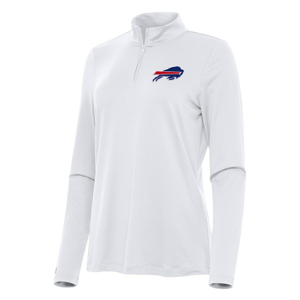 Buffalo Bills Antigua Women's Reprocess Quarter-Zip Top - White - NFL