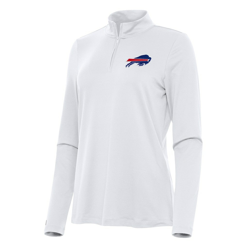 Buffalo Bills Antigua Women's Reprocess Quarter-Zip Top - White - NFL