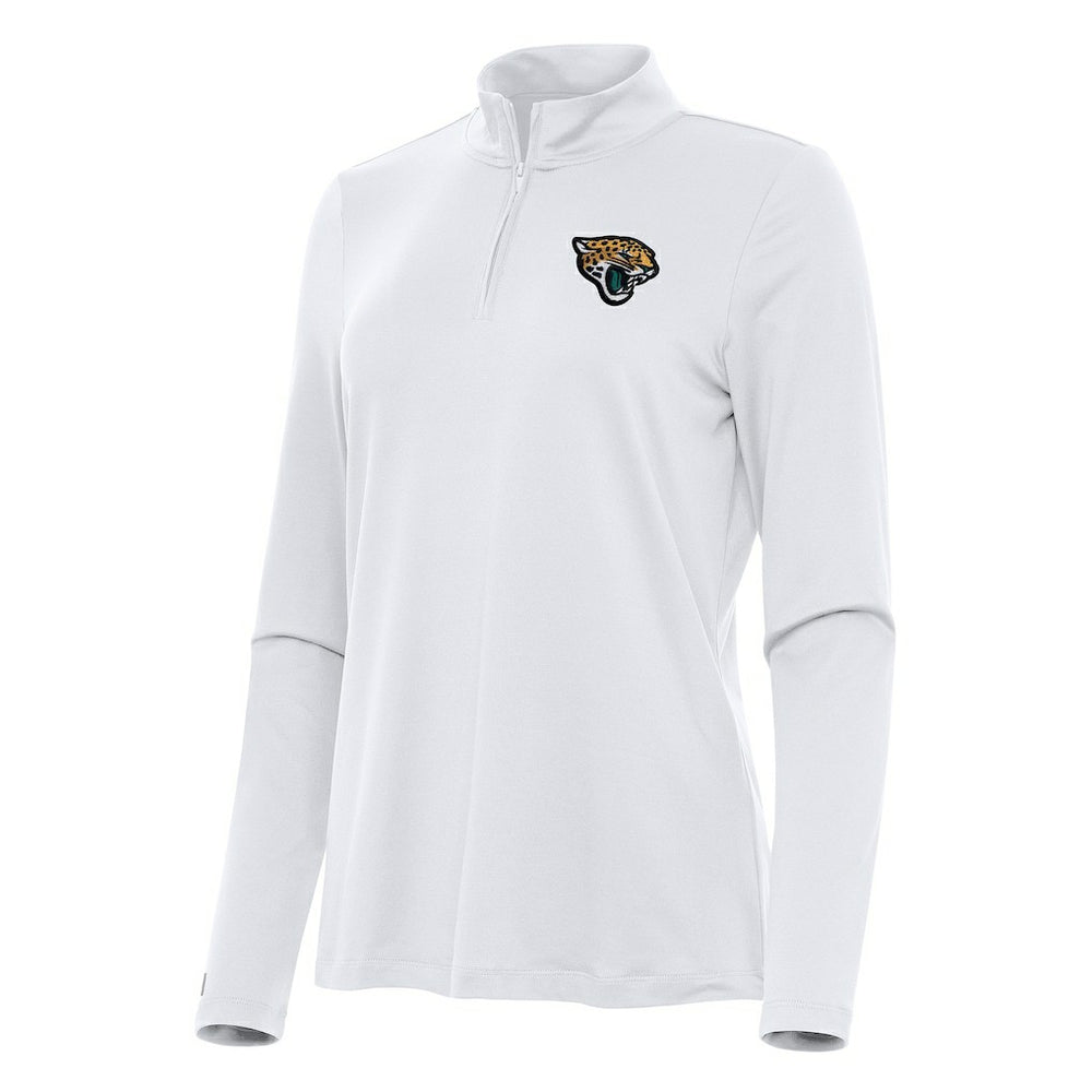 Jacksonville Jaguars Antigua Women's Reprocess Quarter-Zip Top - White - NFL