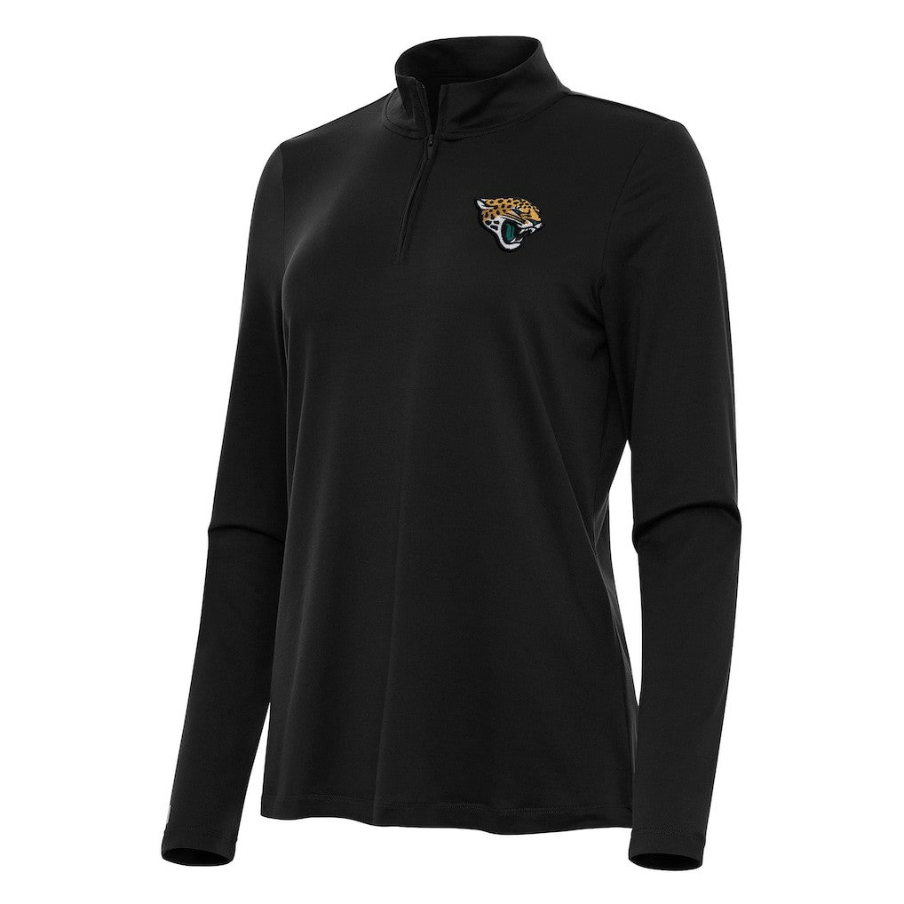 Jacksonville Jaguars Antigua Women's Reprocess Quarter-Zip Top - Black - NFL