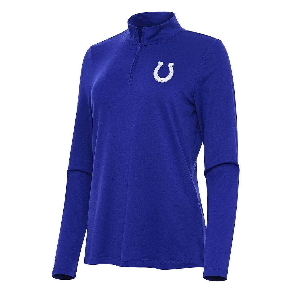 Indianapolis Colts Antigua Women's Reprocess Quarter-Zip Top - Royal - NFL