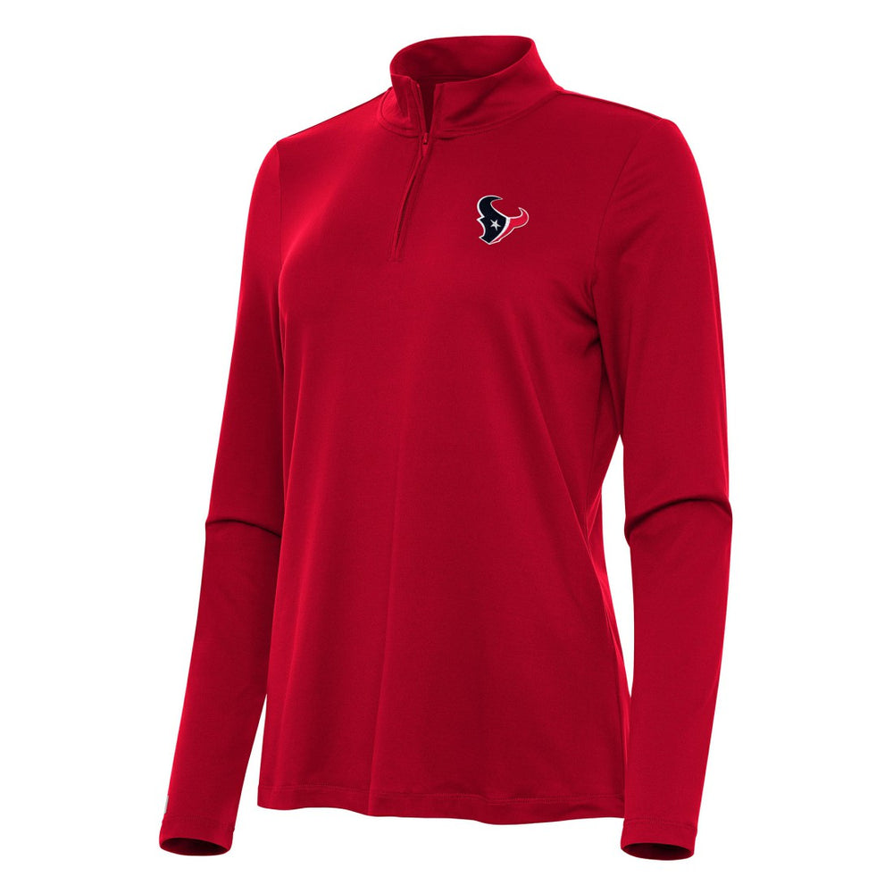 Houston Texans Antigua Women's Reprocess Quarter-Zip Top - Red - NFL