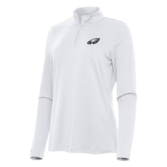Philadelphia Eagles Antigua Women's Reprocess Quarter-Zip Top - White - NFL