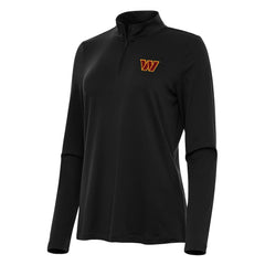 Washington Commanders Antigua Women's Reprocess Quarter-Zip Top - Black - NFL