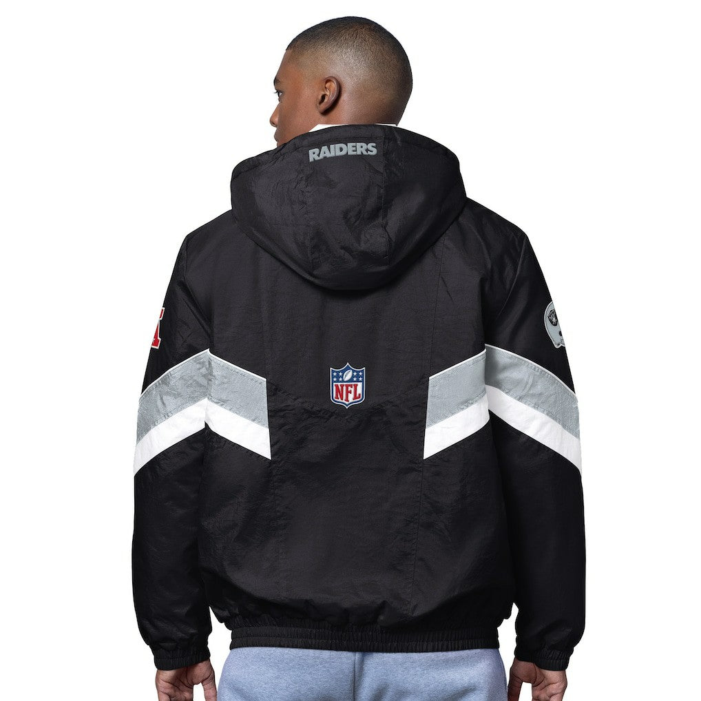 Las Vegas Raiders OVO x Starter Sideline Full-Snap Puffer Jacket - Black - NFL