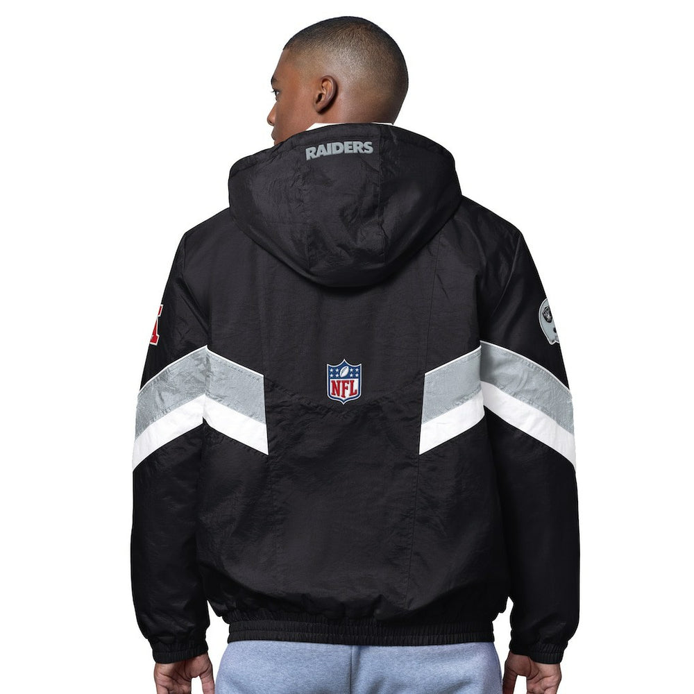 Las Vegas Raiders OVO x Starter Sideline Full-Snap Puffer Jacket - Black - NFL