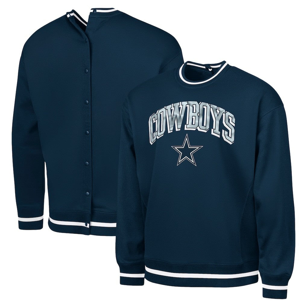 Dallas Cowboys G-III Sports by Carl Banks Adaptive Blocker Fleece Pullover Sweatshirt - Navy - NFL