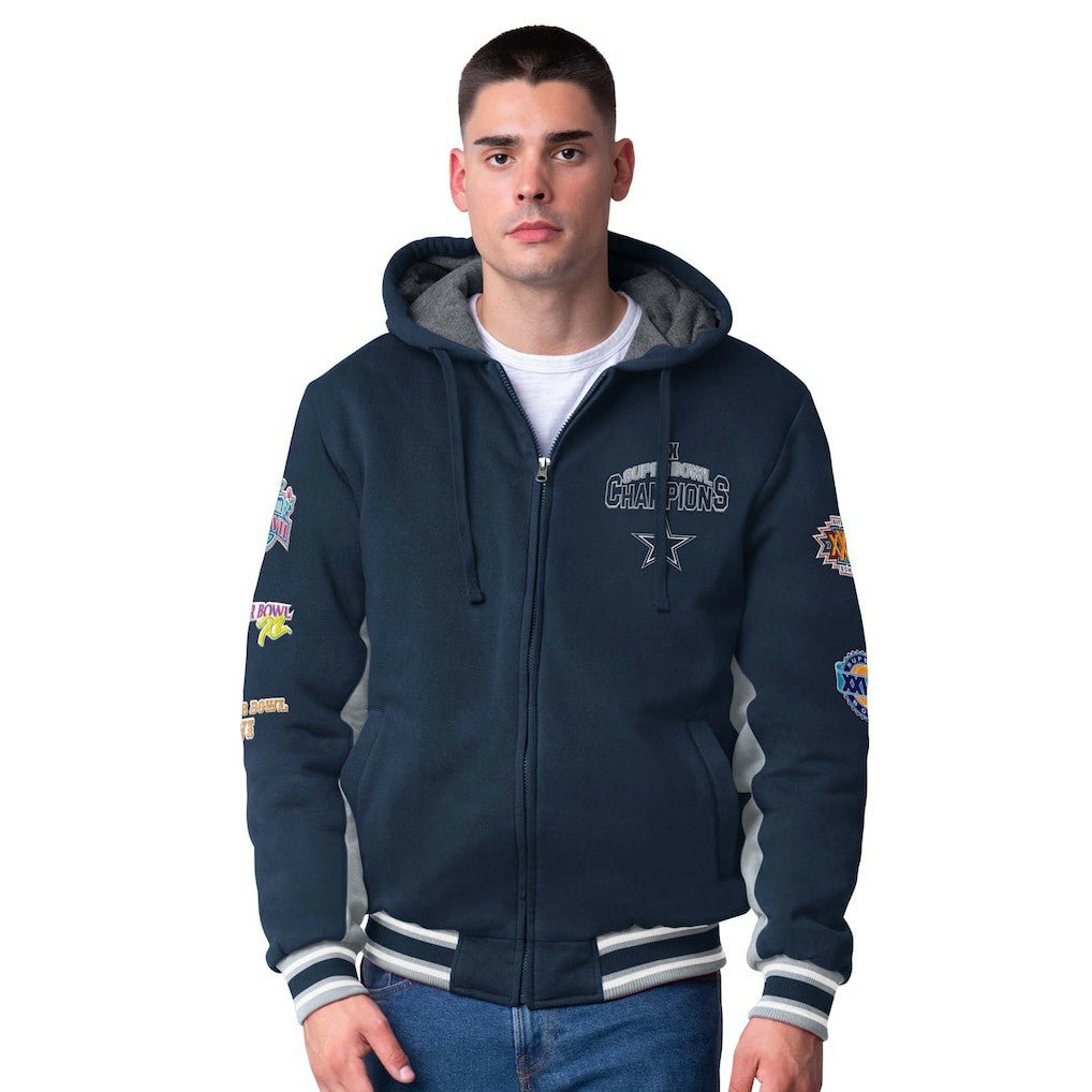 Dallas Cowboys G-III Sports by Carl Banks No Huddle Commemorative Full-Zip Hoodie Jacket - Navy - NFL