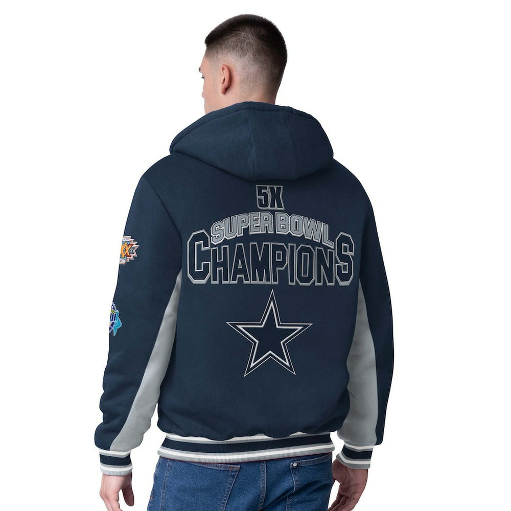 Dallas Cowboys G-III Sports by Carl Banks No Huddle Commemorative Full-Zip Hoodie Jacket - Navy - NFL