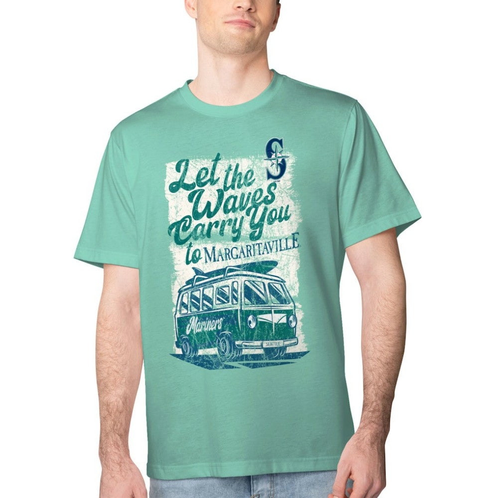 Seattle Mariners Margaritaville Bus Waves Graphic T-Shirt Online