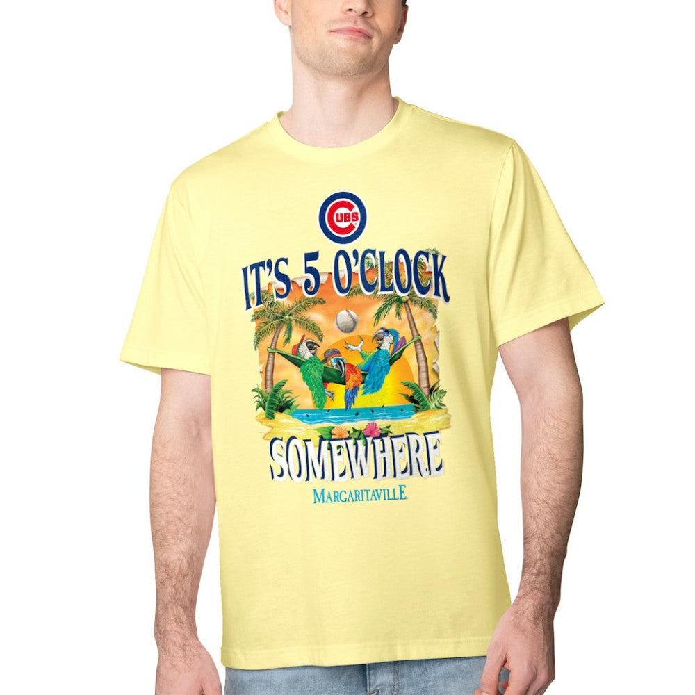 Chicago Cubs Margaritaville Five O'Clock Graphic T-Shirt Sale