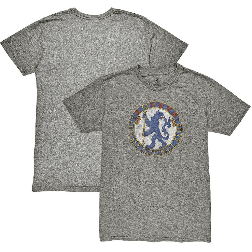 Chelsea 1863FC Retro Badge Vintage Tri-Blend T-Shirt Heather Gray