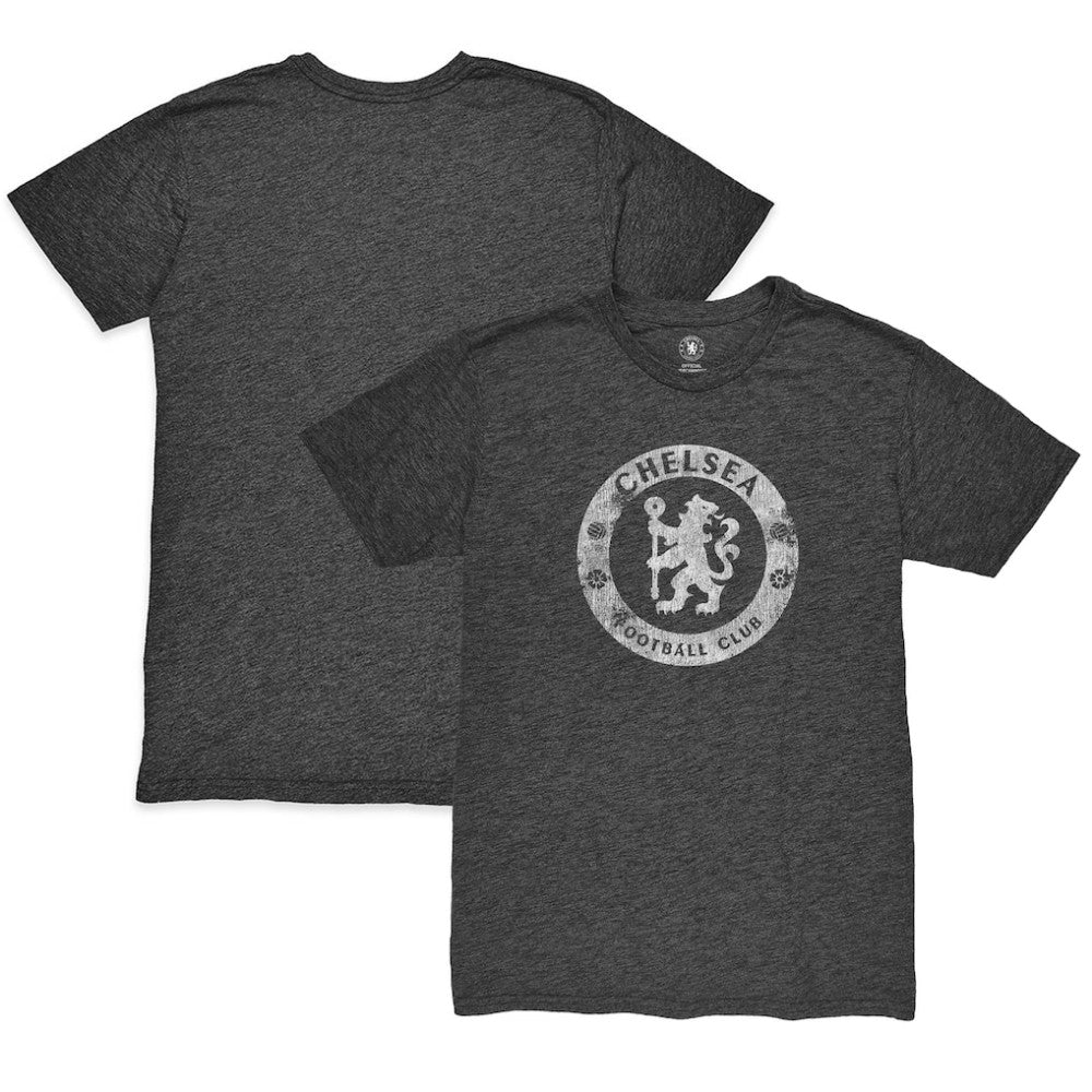 Chelsea 1863FC Mono Badge Vintage Tri-Blend T-Shirt Heather Black