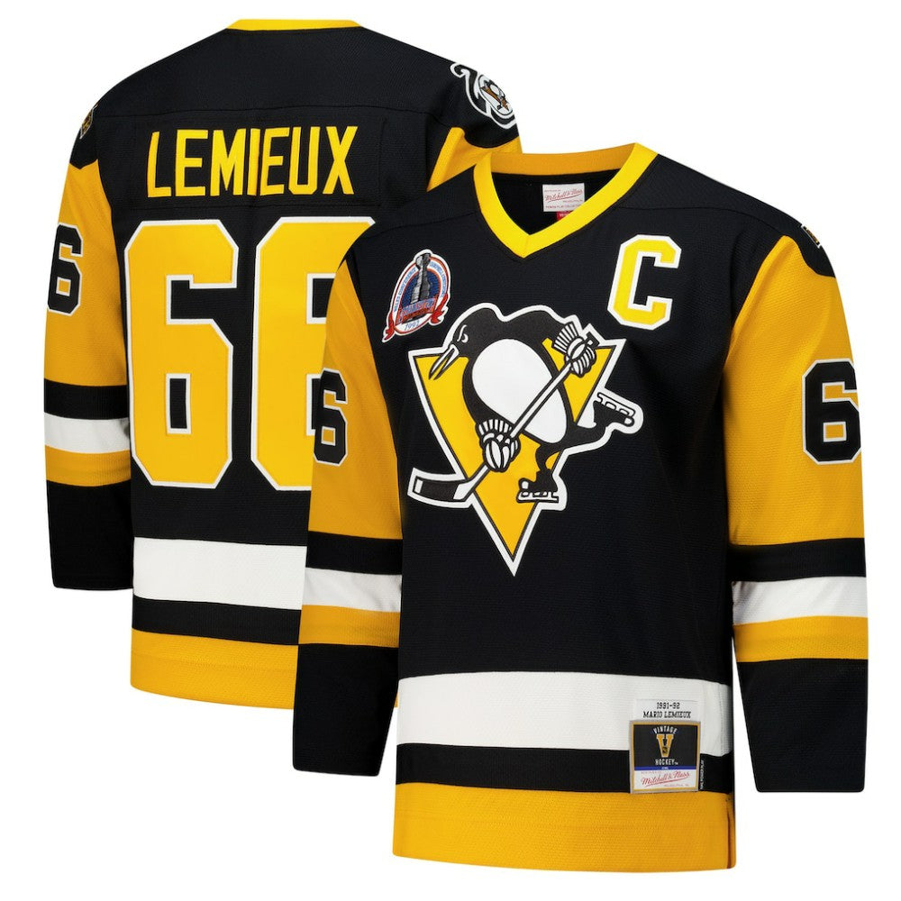 Mario Lemieux Pittsburgh Penguins 1991-92 Power Play Jersey - Black | NHL sale