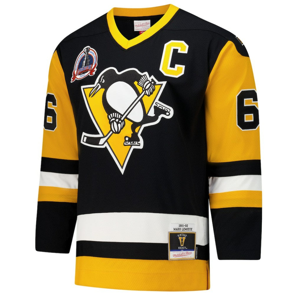 Mario Lemieux Pittsburgh Penguins 1991-92 Power Play Jersey - Black | NHL sale