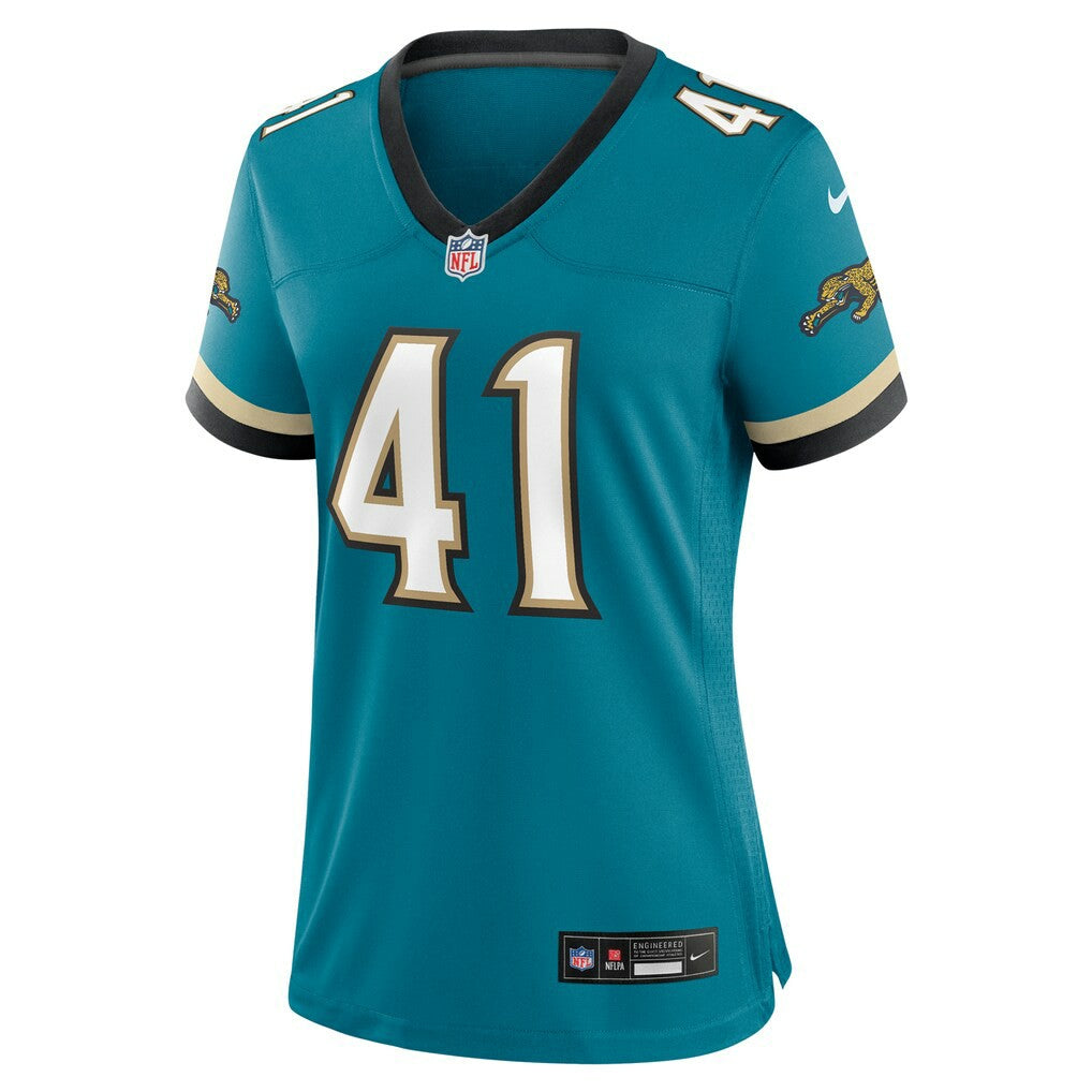 Josh Hines-Allen Jacksonville Jaguars Women's Prowler Throwback Game Jersey - Teal - Nike
