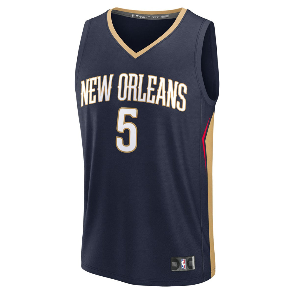 Fanatics Dejounte Murray New Orleans Pelicans Fast Break Replica Player Jersey Icon Edition Navy