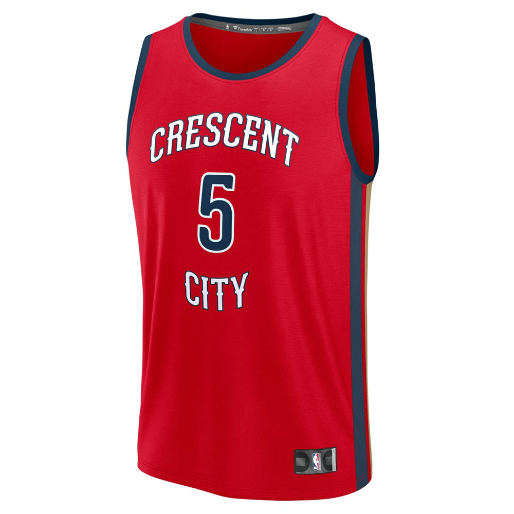 Fanatics Dejounte Murray New Orleans Pelicans Fast Break Replica Player Jersey Statement Edition Red