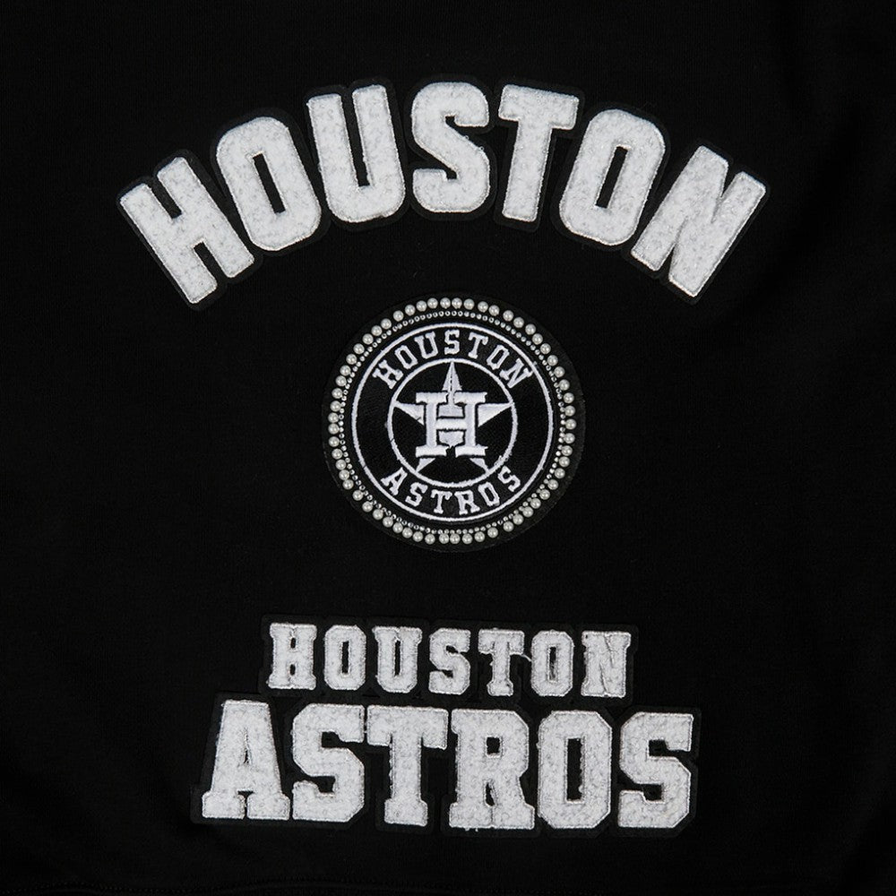 Houston Astros Pro Standard Women's Pearl Cropped Pullover Sweatshirt
 Sale